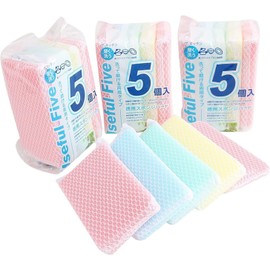 Sponge Individually Wrapped, Kitchen Dishwashing Sponge, Mesh Net Scouring Pad, Odor-Free Sponge Wipes Suitable for Travel Apartments (Multicolor Pack of 10)
