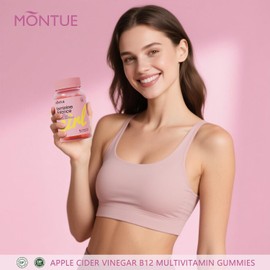 Montue Premium Feminine Balance Gummies-pH Balance with Prebiotics & Lactobacillus Probiotic Blend&Hawaiian Pineapple Immune Support, Vegan, 60 Gummies (30)
