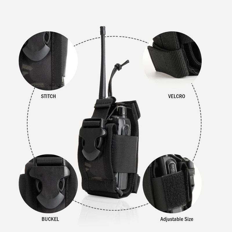 VIPERADE Multi-Purpose Radio Holder Case Intercom Pouch, Adjustable Storage Tool