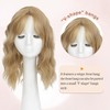 Hair Topper with Wispy Bangs 14" Wavy Hair Pieces for