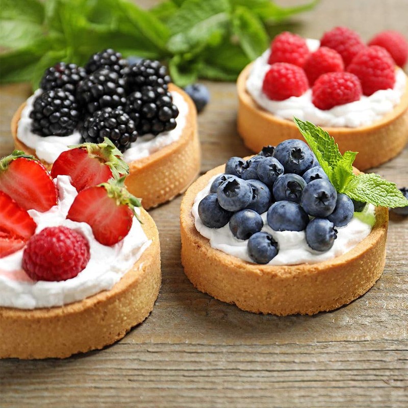 6 Pcs Stainless Steel Baking Rings – 8.5cm Round Crumpet