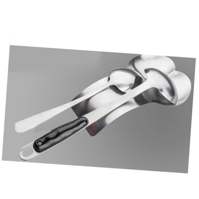 Reposa Cucharas Doble Acero Inoxidable Base Gruesa Cucharas Sopa Espátulas
