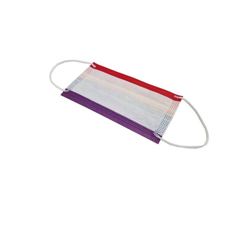 Komonee Face Mask 3 Ply Disposable Rainbow Dustproof Mouth Cover
