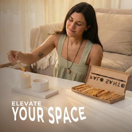 Almacura Palo Santo Premium Sticks (20), Smudging Incense High Resine, Pure Palo Santo Wood Certified from Peru. Ethically Sustainably Harvested. Protection, Meditation, Spiritual Cleansing