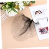 SAFIGLE Invisible Hair Nets 100pcs 50CM Black Elastic Mesh for