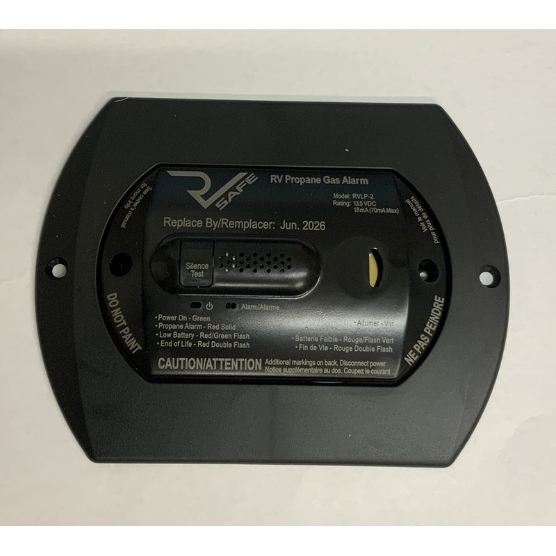 RV SAFE RVLP-2B Propane Gas Alarm - 2-Wire, Black