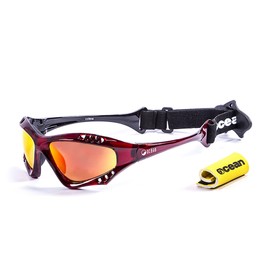 Ocean OCN-11701-4 Floating Sunglasses, Goggle Shape, UV Protection, Impact Resistant Coated Lens, Recycled Material, Red (Polarized Red REVO Lenses)