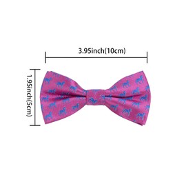 Alizeal Boys Pre-tied Bow Tie Polka Dot Stripe Novelty Pattern Birthday Party School Kids Bow Tie, Hot Pink+Blue