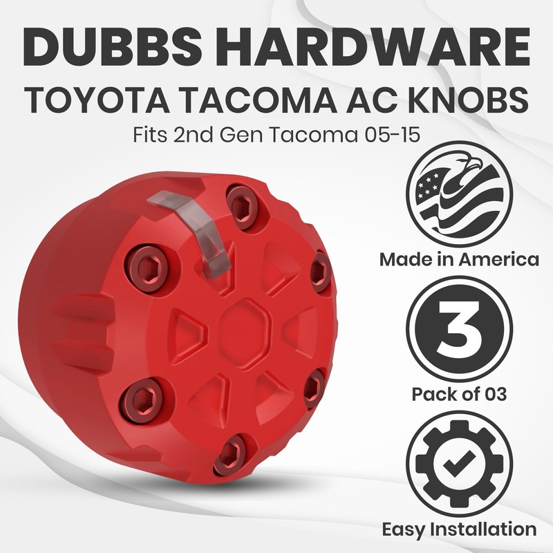 2nd Gen Tacoma Accessories AC Knob Upgrade - 2005,2006,2007,2008,2009,2010,2011,2012,2013,2014,2015 Tacoma