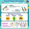 60PCS Different Pencil Toppers Cute PVC Pencil Toppes Bulk Lovely