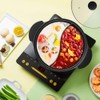 Hot Pot with Divider for Induction Cooker Dual Sided Soup