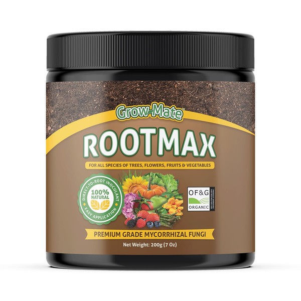 RootMax - Mycorrhizal Fungi Rooting Powder for Plants Cuttings | 50x More Potent than Rooting Hormone for Cuttings. Enhanced Formula for Bigger Roots | Treats upto 40 Plants (200 gm/7 oz)