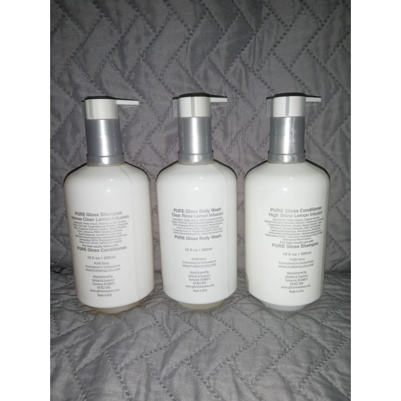 Gilchrist & Soames 3 PACK PURE by Gloss Shampoo Conditioner