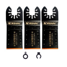 EZARC Oscillating Multitool Blade Carbide Teeth for Hard Material, 3-Pack