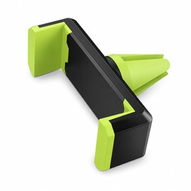 Car Phone Holder for Navigation – Green Air Vent Mount with Soft TPU Grip for 4–6 Inch Smartphones