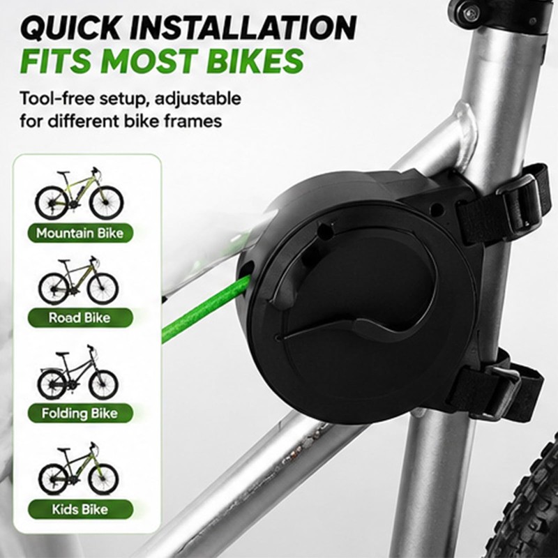Retractable Bicycle Tow Rope with Auto-Rewind for MTB Riding