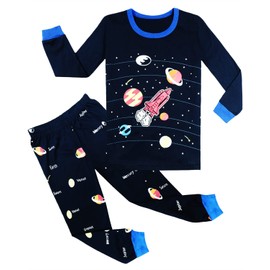 Arziliyy Boys Pajamas Set 100% Cotton Kis Pjs Long Sleeve Toddler Sleepwear 3-10 Years Old Children Cloths (3T, 7-Star)