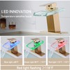 AVSIILE LED Bathroom Sink Faucet, Brushed Gold Waterfall Single Hole