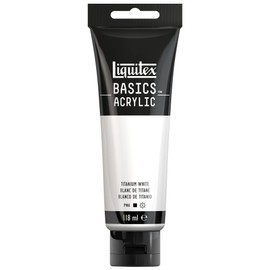 LIQUITEX Acrylic Paint Basics Titanium White B-432, 4.0 fl oz (118 ml)