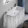 2 Pack Fabric Sink Skirt Diamond Bathroom Stitch Under Sink