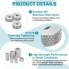 sourcing map 2 Pcs M12 Flat Knurled Thumb Nuts, 304