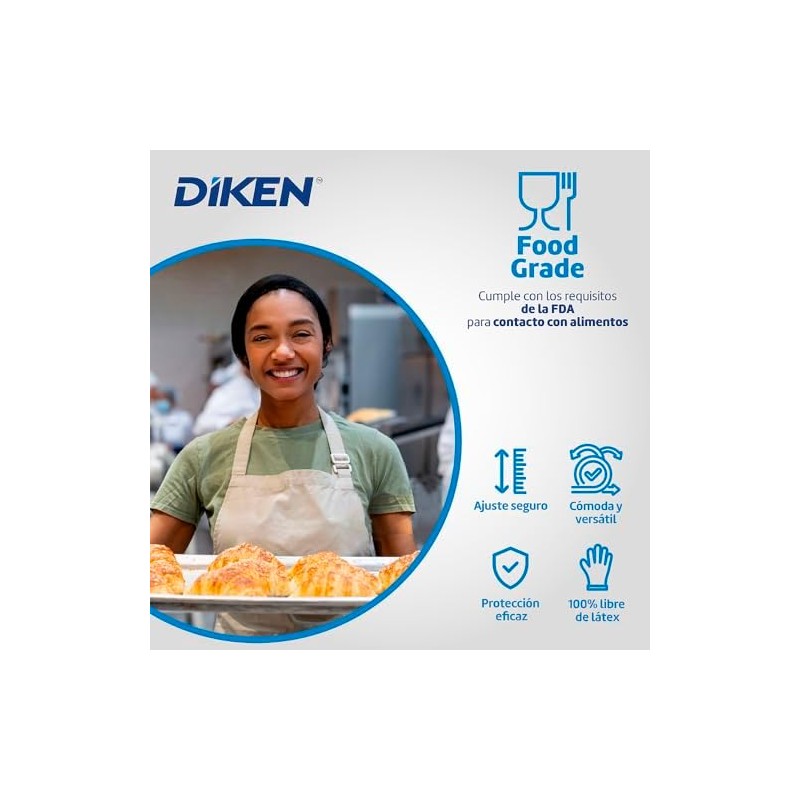 DIKEN Paquete de 24 Red Para Cabello, Negro - Grado
