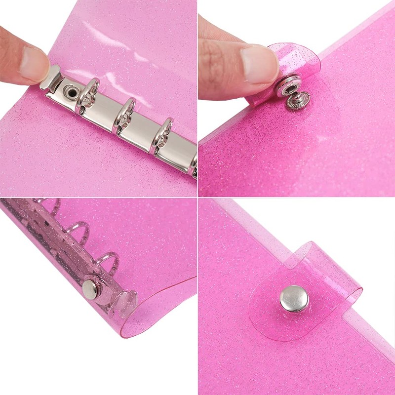 A5 Ring Binder Cover Transparent Soft PVC 6 Holes Ring