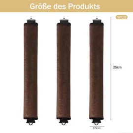 Overnight Curlers, Set of 3 Overnight Blowout, Curlers Overnight With Hooks, Overnight Curls For All Hair Types For Large Waves Soft Velvet (Brown)