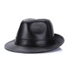 Sandy Ting Sheepskin Leather hat Classic Cowboy Fedora Hat (X-large/23-24in)