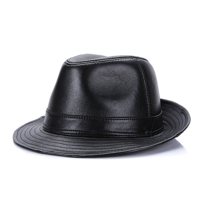 Sandy Ting Sheepskin Leather hat Classic Cowboy Fedora Hat (X-large/23-24in)