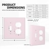 Rose Pink 2 Gang Single Toggle/Double Duplex Combo Outlet Light