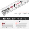 5M/16FT Stainless Steel Anti-Corrosion Retractable Metric Ruler, Anti-Fall Wear-Resistant Stainless