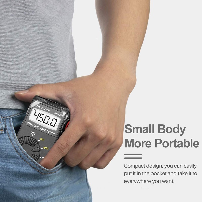 Digital Multimeter Pocket Multimeter AP-4201 4000 Counts Multi Tester Pocket