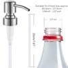 AUNRGO Soap Dispenser Pump Replacement - Silver Brushed Finish 304
