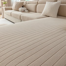 Couch Cover Soothing Home Sofa Covers Couch Protector for Dogs Pet Friendly, Striped Sectional Sofa Slipcovers L Shaped Couch Cover - Easy Installation, Stain Resistant, Machine Washable