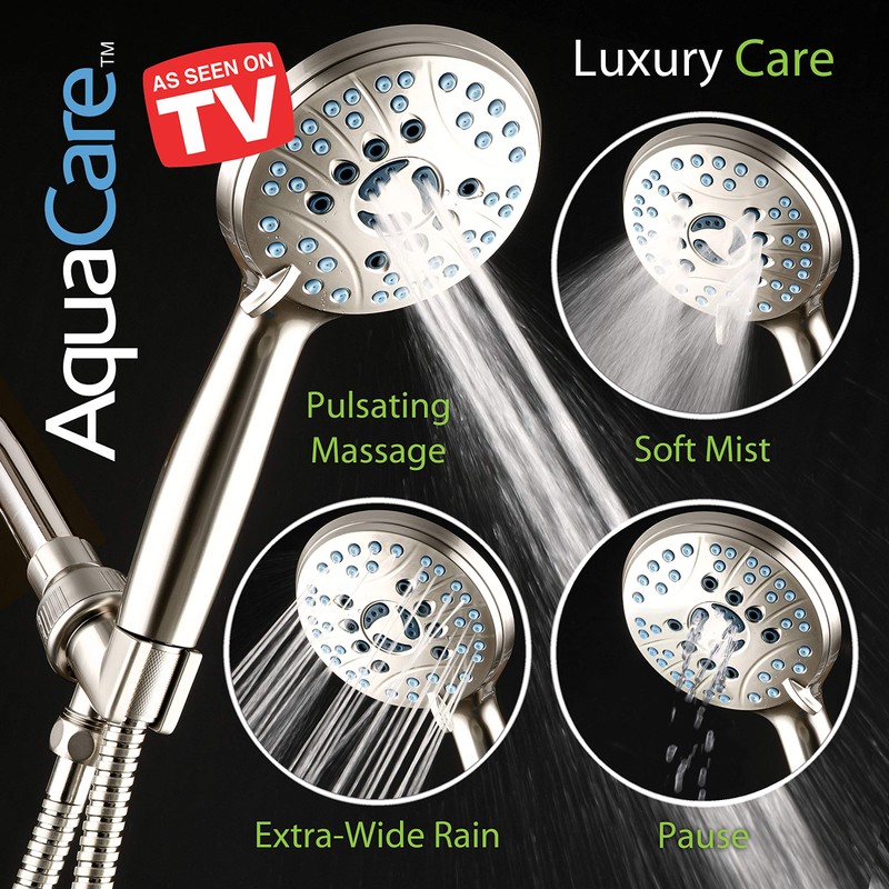 Hotel Spa AquaCare High Pressure 8-mode Handheld Shower Head -