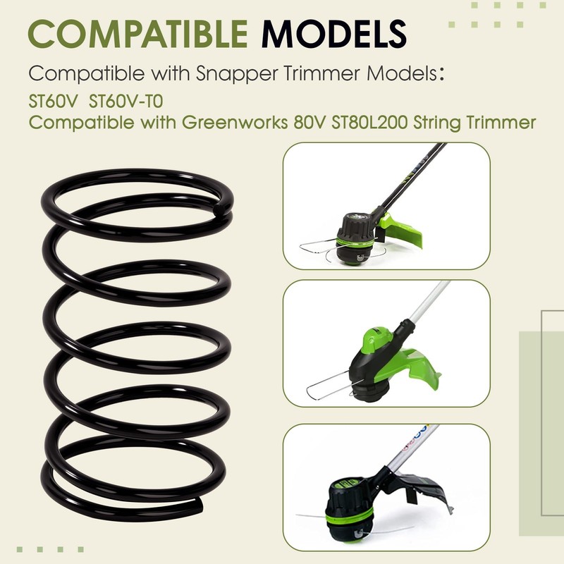 Kaberalty SB00L00 Replacement Trimmer Spring Compatible with Greenworks ST60V ST60V-T0
