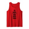 I'm Makya Doing Makya Things Funny Name Tank Top, red