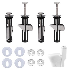 Toilet Seat Fittings, 4 Pack Toilet Seat Fixings, Heavy Duty Toilet Seat Fastener Bolt Kit for Toilet Seat Hinges Replacement, Easy Installation and Maintenance