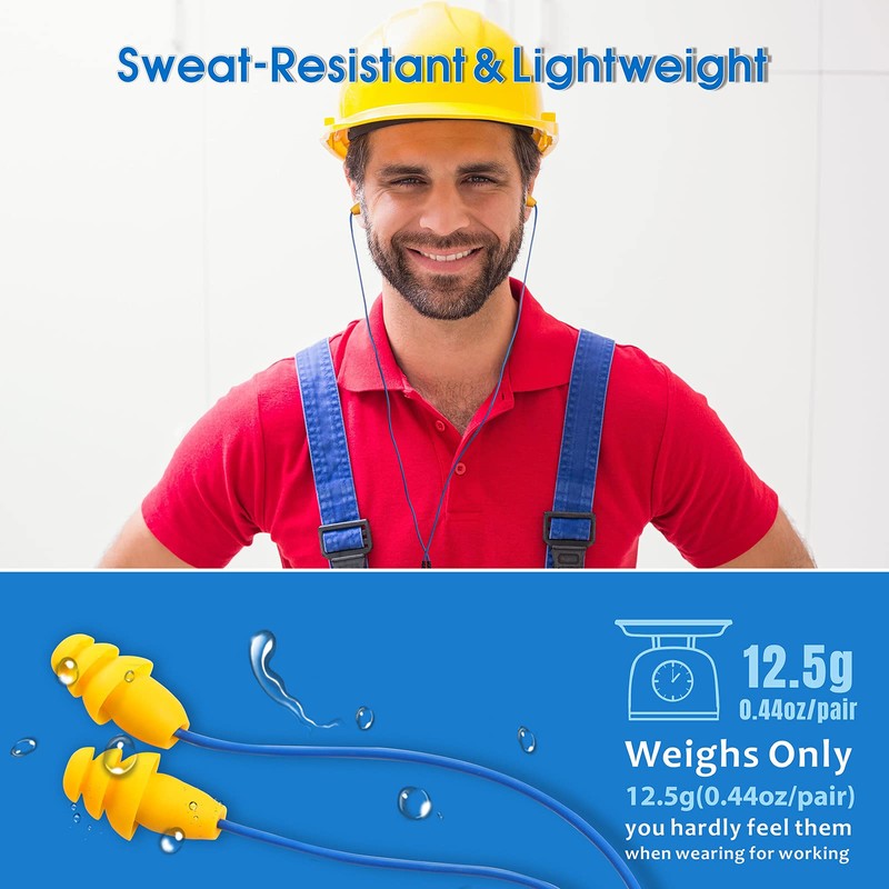 MIPEACE Ear Plug Headphones for Work, Work Earbuds USB Type