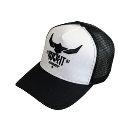 ROCK-IT Apparel Snapback Unisex Premium Trucker Cap 07 Inch Baseball Mesh Cap Flat Embroidered with Patch and 3D Logo, black