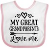 inktastic My Great Grandparents Love Me Baby Bib White and