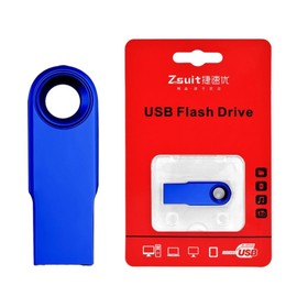 High-Speed USB Flash Drive With Large Capacity - 128GB, 64GB, 32GB, 16GB Options - Engraved Files, Business Car Design (Blue, 16GB)