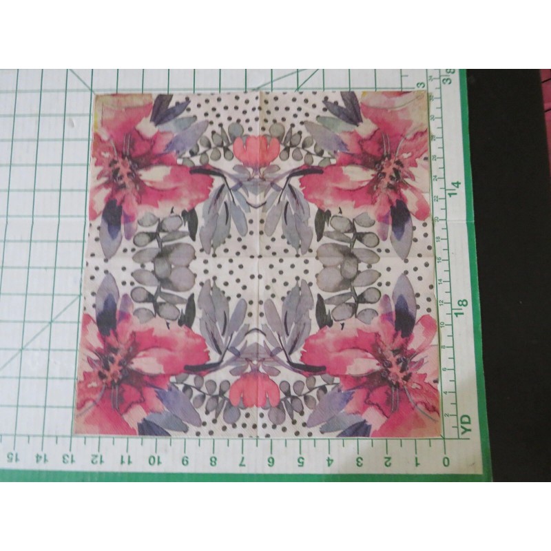 Creative Coverings THREE DECORATIVE LUNCHEON NAPKINS for DECOUPAGE "Elise Floral"