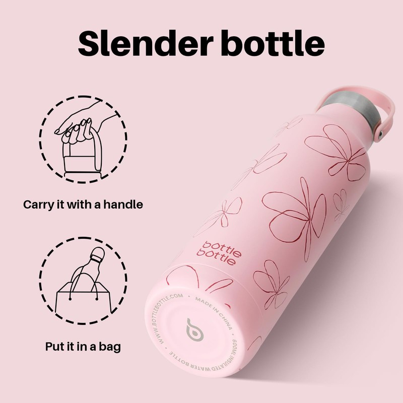 Bottle Bottle 600ml Insulated Water Bottle with Handle Hiking Drink