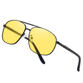 KIOYTLIK Trendy Polarized Aviator Sunglasses for Men Classic Square Sunglasses, UV400 Protection Mirror Lens, Fashion Vintage