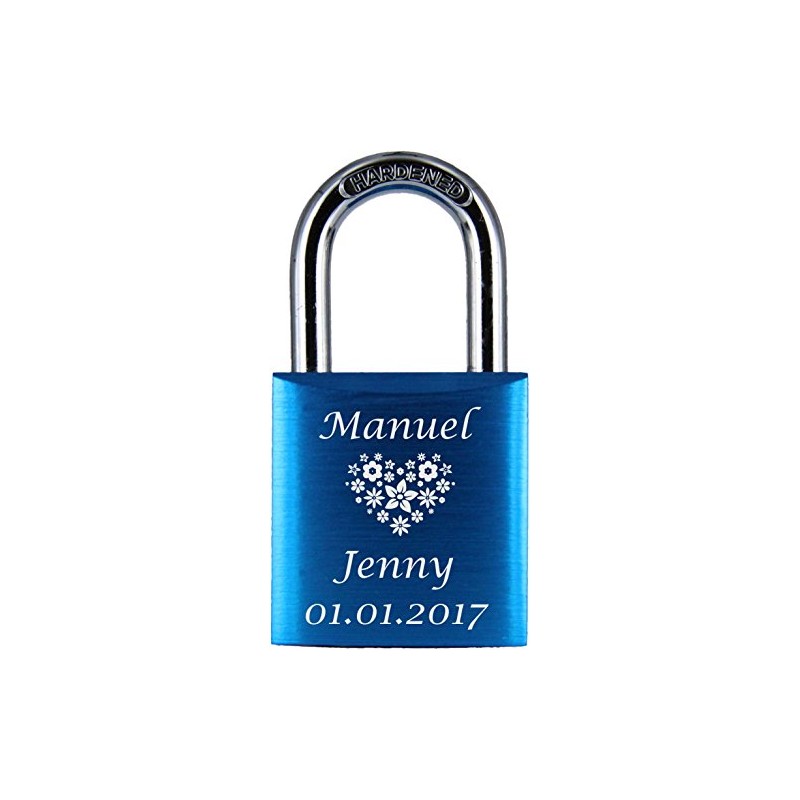 ♥ Love Goals Engraved Love Padlock with Engraving | Individual