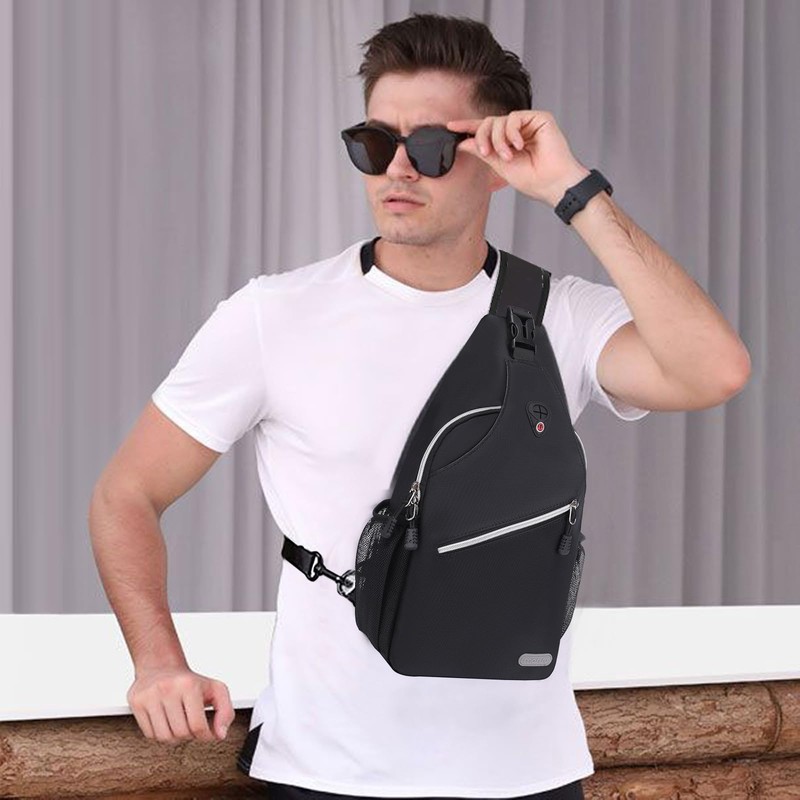 MOSISO Sling Backpack, Multipurpose Crossbody Shoulder Bag Travel Hiking Daypack,