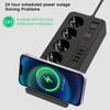 European Power Strip Wireless Charging USB TYPE C 4 Way