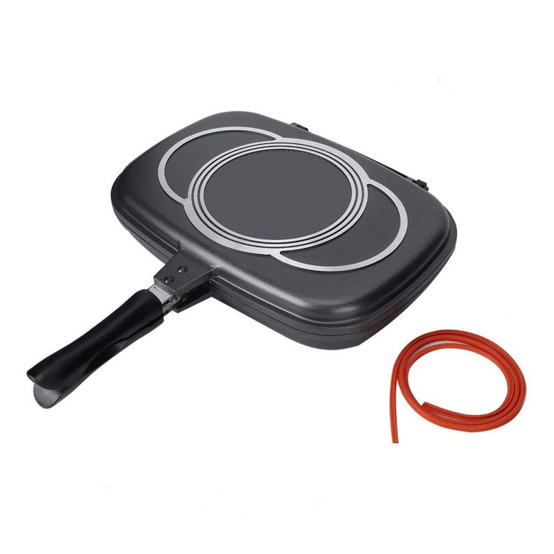 Double Sided Frying Pan, Kitchen Portable Non Stick Baking Pancake